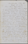 Hitchcock, E. A., ALS to SAPH. May 28, 1867.