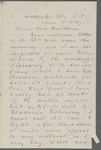 Hitchcock, E. A., ALS to SAPH. Jun. 5, 1867.