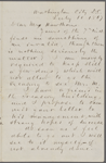 Hitchcock, E. A., ALS to SAPH. Jul. 10, 1867.