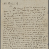 O'Sullivan, J. L., ALS to William Prichard. Feb. 10, 1866. Concerning business affairs of Mrs Hawthorne's.