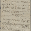 O'Sullivan, J. L., ALS to William Prichard. Feb. 10, 1866. Concerning business affairs of Mrs Hawthorne's.
