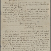 O'Sullivan, J. L., ALS to William Prichard. Feb. 10, 1866. Concerning business affairs of Mrs Hawthorne's.