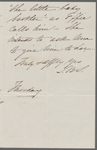 [Shaw], Sarah B., ALS to SAPH. [ca. Jun. 22, 1846].