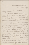 Tyler, G. P., ALS to [Mary Tyler Peabody] Mann.  Mar. 2, 1871.