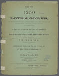 Map of 1250 Lots & Gores, situated on Nostrand, Marcy, Tompkins, Throop, Yates, Lewis, Stuyvesant, and Putnam Avenues; and Halsey, Hancock, Jefferson and Madison Streets, in the 21st ward of the City of Brooklyn being Part of the Estate of Leffert Lefferts, deceased, to be sold at Public Auction by order of the Supreme Court