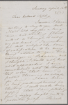 [Mann,] Mary [Tyler Peabody], ALS to SAPH. Apr. 30, [1843]