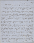 Mann, Mary [Tyler Peabody], ALS to SAPH. Jan. 16, 1847.