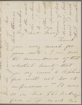 Forbes, S. S., ALS to Mary [Tyler Peabody Mann]. [Mar. 1871?]. 