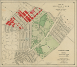 Map of Kissena Park, third ward borough of Queens, New York City