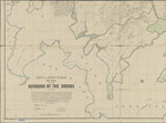 City of New York, map of the borough of the Bronx