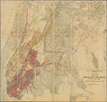 Map of the Borough of the Bronx, City of New York, showing street pavements on January 1st, 1913.