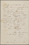 Hawthorne, Una, ALS to [Nathaniel Peabody], grandfather. Oct. 20, 1854.