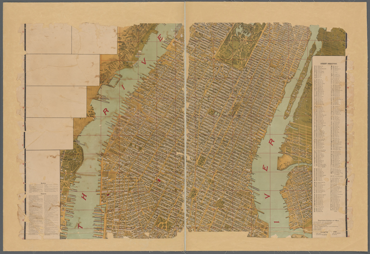 Map of the borough of Manhattan, New York City. - NYPL Digital Collections