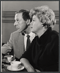 Director Arthur Storch and Shelley Winters during rehearsals for the stage production Under the Weather