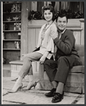 Sandra Church and Gig Young in the stage production Under the Yum-Yum Tree