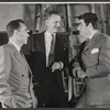 Tyrone Guthrie, Kurt Kasznar and unidentified [left] in the 1955 stage production of Six Characters in Search of an Author