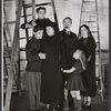 Katherine Squire, Whitfield Connor, Hale Gabrielson, Karen Sue Trent and unidentified others in the 1955 stage production of Six Characters in Search of an Author