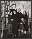 Katherine Squire, Whitfield Connor, Hale Gabrielson, Karen Sue Trent and unidentified others in the 1955 stage production of Six Characters in Search of an Author