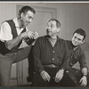 Luther Adler and unidentified others in the stage production A View from the Bridge