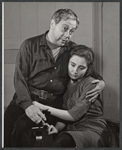 Luther Adler and Kathleen Widdoes in the stage production of A View from the Bridge