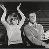 Arlene Golonka and Bob Cummings in rehearsal for the stage production The Wayward Stork
