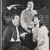 Dan Levin, Bob Cummings and Lois Nettleton in rehearsal for the stage production The Wayward Stork