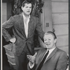 Bob Cummings and Art Lund in the stage production The Wayward Stork