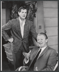 Bob Cummings and Art Lund in the stage production The Wayward Stork