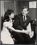 Lois Nettleton and Bob Cummings in the stage production The Wayward Stork