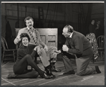 Carmen Alvarez, Robert Preston and Alex Segal in rehearsal for the stage production We Take the Town