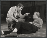 Robert Preston and John Cullum in rehearsal for the stage production We Take the Town