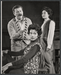 Robert Preston, Carmen Alvarez and Kathleen Widdoes in rehearsal for the stage production We Take the Town