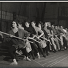 Scene from rehearsal for the stage production We Take the Town