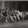 Donald Saddler [right] and unidentified others in rehearsal for the stage production We Take the Town