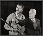 Robert Preston and unidentified in rehearsal for in the stage production We Take the Town