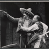 Robert Preston and unidentified in the stage production We Take the Town