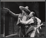 Robert Preston and unidentified in the stage production We Take the Town