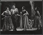 Robert Preston, Carmen Alavarez [center] and unidentified others in the stage production We Take the Town