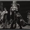 Robert Preston, Carmen Alavarez [center] and unidentified others in the stage production We Take the Town