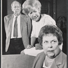 Paul Ford, Philippa Bevans and unidentified in rehearsal for the stage production What Did We Do Wrong?