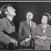 Russell Horton, Paul Ford and Philippa Bevans in rehearsal for the stage production What Did We Do Wrong?