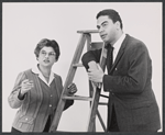 Earle Hyman and unidentified in rehearsal for the stage production The Worlds of Shakespeare