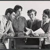 Marchette Chute [center] and unidentified others in rehearsal for the stage production The Worlds of Shakespeare