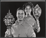 Earle Hyman and Vinie Burrows in the stage production The Worlds of Shakespeare