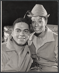 Earle Hyman and Vinie Burrows in the stage production The Worlds of Shakespeare