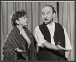 Jeanne Asch and Eli Mintz in the stage production A Worn in Horseradish