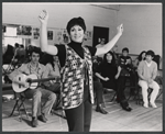Chita Rivera [center] and unidentified others in rehearsal for the 1968 tour of the stage production Zorba
