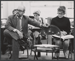 Harold Prince and unidentified others in rehearsal for the 1968 tour of the stage production Zorba