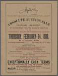 Absolute Auction Sale. Voluntary Liquidation by instructions from the Board of Directors of the Fleischmann Realty and Construction Company [Catalogue No. 617]