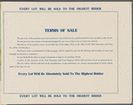 Absolute Auction Sale of the 329 Lots of the Estate of Bowie Dash on and adjacent to Broadway, between 236th and 240th St. and Spuyten Duyvil Parkway and 244th St.